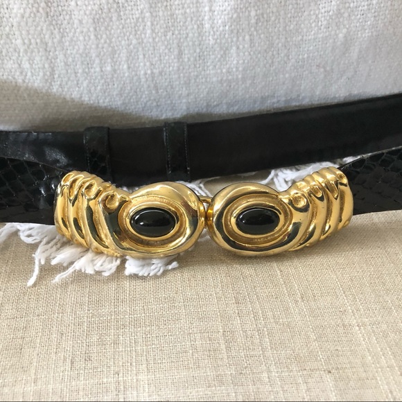 Judith Leiber Vintage Snakeskin Belt, OS
